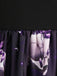 Lila 50er Swingkleid mit Kristall-Totenkopf-Print