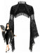 70er Gothic Spitzen-Cape mit Glockenärmeln