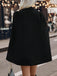 Schwarze 50er Cape-Jacke mit Stehkragen und Schlitzärmeln