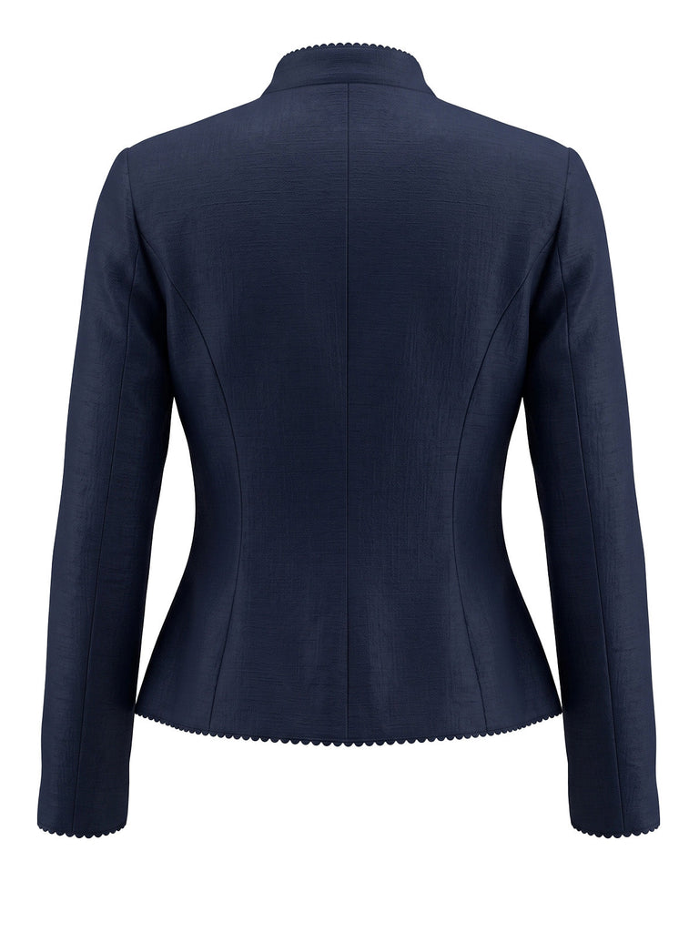 Marineblaue 50er Maritim Jacke mit Knöpfe und Figurbetont