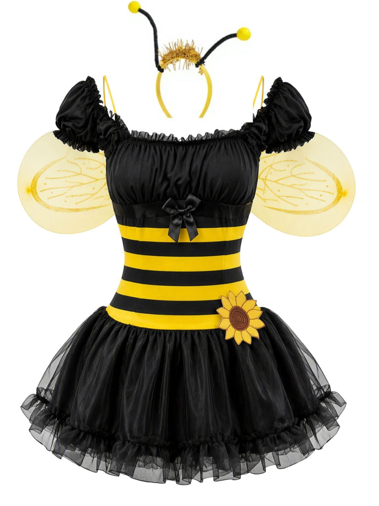 Gelbes & Schwarzes 50er Halloween mit 5pcs und Honey
