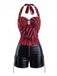 Rotes & Schwarzes 40er Set mit Neckholder und Zebra-Print