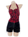 Rotes & Schwarzes 40er Set mit Neckholder und Zebra-Print
