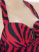 Rotes & Schwarzes 40er Set mit Neckholder und Zebra-Print