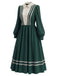70er Kleid mit Rüschen-Puppenkragen und Langarm