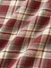 Roter 70er Karo-Latzoverall mit Knöpfen, Taschen und weitem Bein