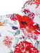 50er Set mit Blumenkorsett & weißem Schleifenkleid