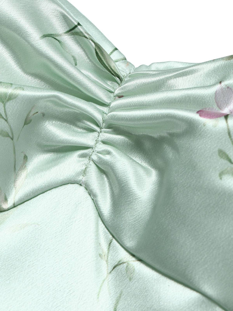 [Vorverkauf] 40er Set mit Bolerojacke und Satin-Blumenkleid mit Herzausschnitt