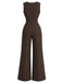 30er Bluse & Jumpsuit Set mit Bischofsärmeln und Taschen