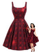 50er Halloween Kleid mit Herz- und Blutflecken-Print