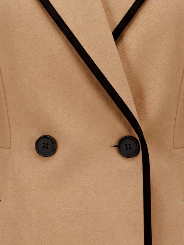 40er Jacke mit Revers und Kontrastpaspel