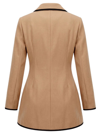 40er Jacke mit Revers und Kontrastpaspel