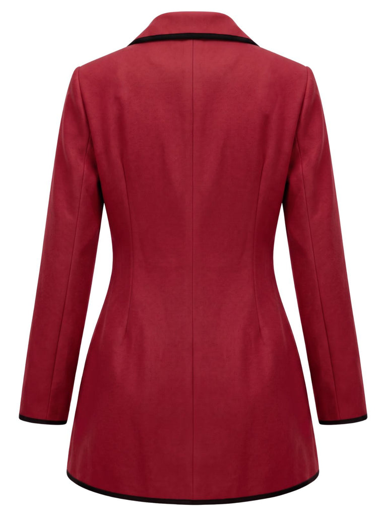 40er Jacke mit Revers und Kontrastpaspel