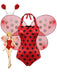 70er Marienkäfer-Kostümset mit Polka-Dot-Body und Flügeln