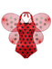 70er Marienkäfer-Kostümset mit Polka-Dot-Body und Flügeln