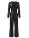 30er Jumpsuit mit Pailletten und langen Ärmeln