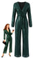 30er Jumpsuit mit Pailletten und langen Ärmeln