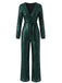 30er Jumpsuit mit Pailletten und langen Ärmeln