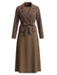 40er Nadelstreifenset aus Blazer und A-Linien-Midikleid