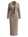 60er Set aus Blazer & Kleid in Karotweed mit Perlenknöpfen
