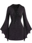 60er Kleid mit Fledermausärmeln und Schnürung