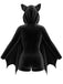 [Vorverkauf] Weinroter 60er Halloween Batgirl Samt-Romper mit Fledermausärmeln und Katzenohren-Kapuze