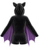 [Vorverkauf] Weinroter 60er Halloween Batgirl Samt-Romper mit Fledermausärmeln und Katzenohren-Kapuze