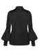50er Bluse mit Spitze und Ballonärmeln