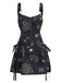 60er Halloween A-Linien-Kleid mit Sternen und Mond