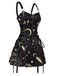 60er Halloween A-Linien-Kleid mit Sternen und Mond