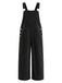 50er Cord-Latzhose mit Taschen und weitem Bein