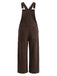 50er Cord-Latzhose mit Taschen und weitem Bein