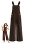 50er Cord-Latzhose mit Taschen und weitem Bein