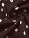Braunes 60er Polka-Dot Kleid mit Reverskragen und Gürtel