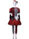 40er Halloween Clown-Kostümkleid-Set mit Streifen und Karo