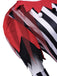 40er Halloween Clown-Kostümkleid-Set mit Streifen und Karo