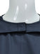 Marineblaues 70er Königin-Kostüm-Plisseekleid mit Cape