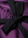 Dunkellila 40er Gothic-Lolita Satinkleid mit Herz-Cut-out