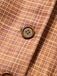 Braunes 40er Karo-Set aus Jacke mit Kunstfell und Rock