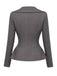 Dunkelgrauer 40er Blazer mit V-Ausschnitt