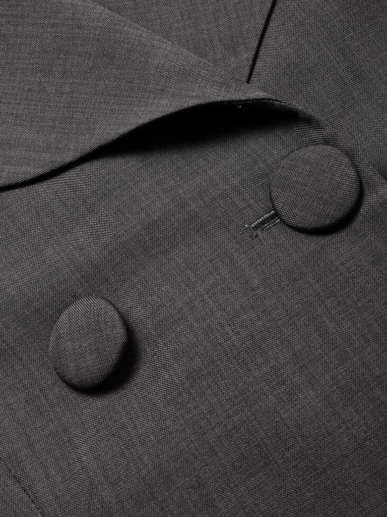 Dunkelgrauer 40er Blazer mit V-Ausschnitt