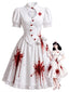 [Vorverkauf] 50er Krankenschwester-Kostümkleid mit Blutflecken-Print