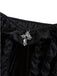 Schwarzes 50er Gothic schulterfreies Spitzentop mit Kreuzanhänger