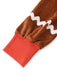 Brauner 60er Lebkuchen-Jumpsuit mit Kapuze und Reißverschluss