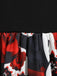 50er Halloween-Swingkleid mit Kürbis-Print und Blütenkragen