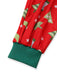 50er Weihnachts-Jumpsuit mit Tannenbaum-Print und Langarm