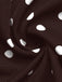 Braunes 60er Minikleid mit Polka-Dots und Glockenärmeln