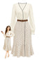 Beige 30er Satinbluse & gepunkteter Meerjungfrauenrock