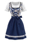 50er Oktoberfest-Dirndlset mit Blumen und Schürze