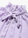 50er Set aus Bluse mit Schleifenkragen & Blumen-Trägerkleid